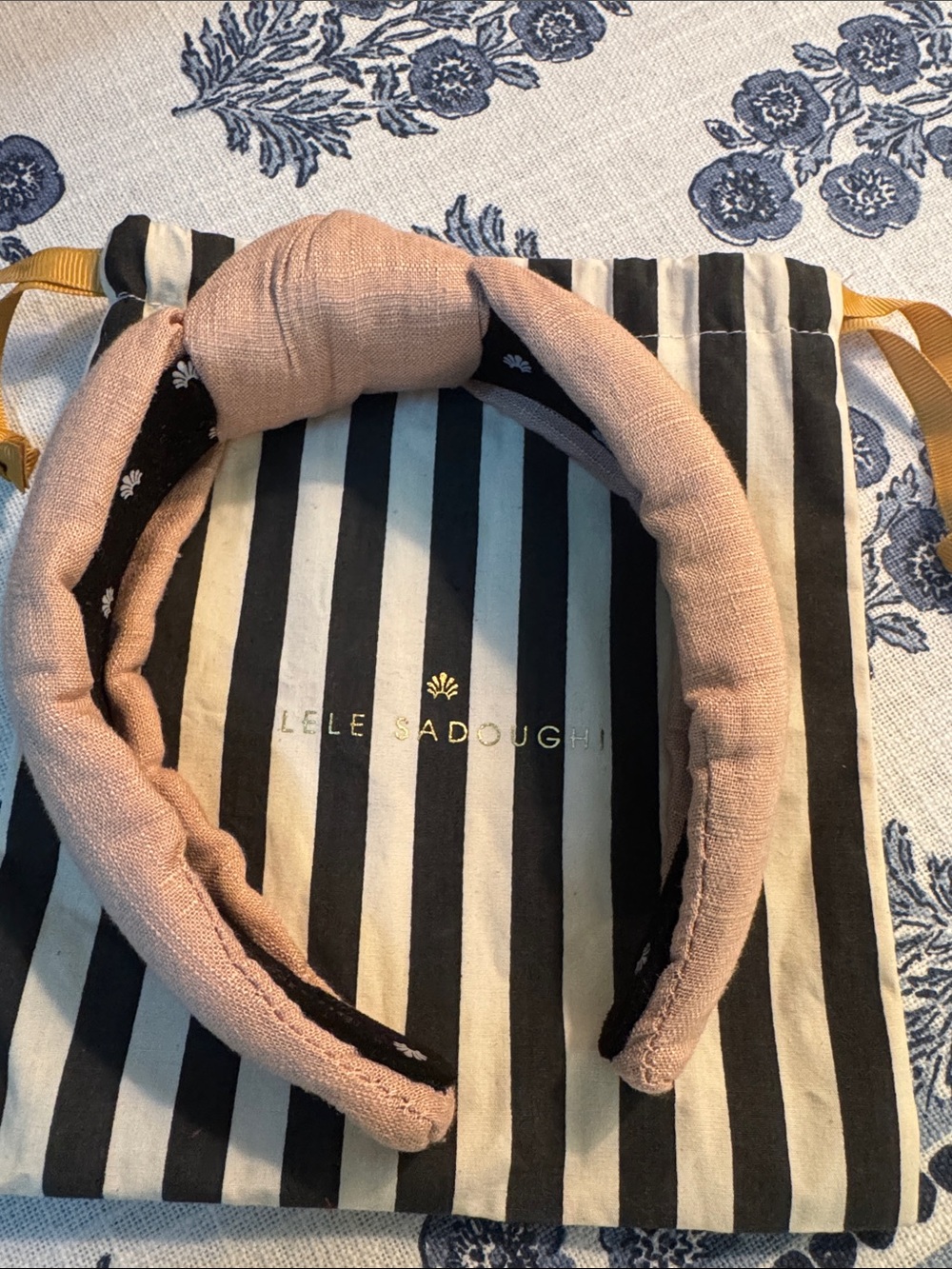 Lele Sadoughi Pink Knotted Headband